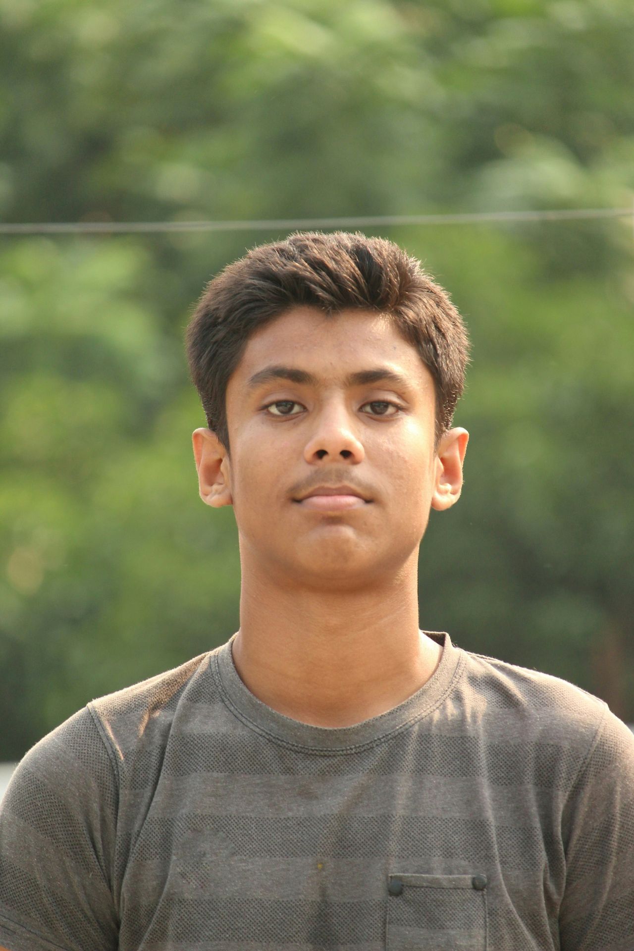 a man with a straight face