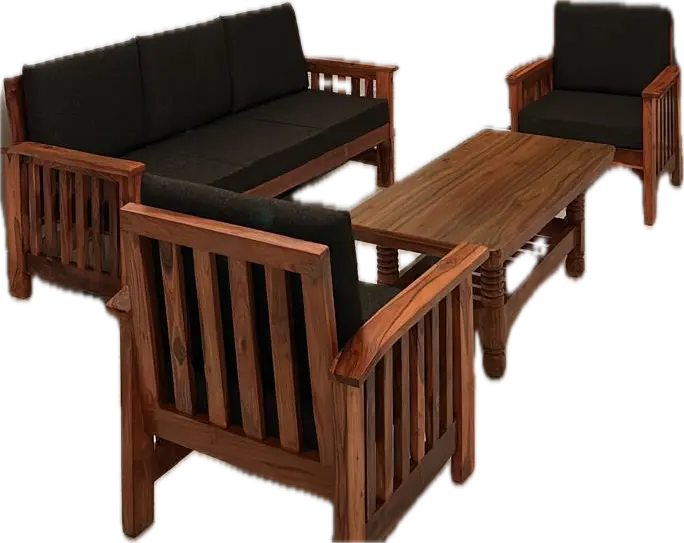 Wooden 5 Seater Sofa